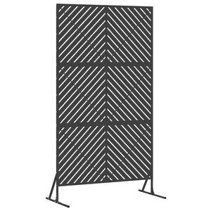vidaXL Privatumo žaliuzės 100 x 50 x 180 cm Plienas Juoda