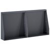 vidaXL Sienelė 2 vnt. 40 x 12 x 50 cm Plienas Antracito