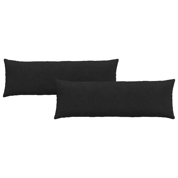 vidaXL Sofa Pagalvės 2 pcs Juoda 120 x 40 cm audinys