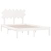 vidaXL Lovos rėmas, baltas, 120x190cm, medienos masyvas, dvivietis