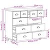 vidaXL Komoda ASKIM Balta 91 x 40 x 79 cm Pušies medienos masyvas