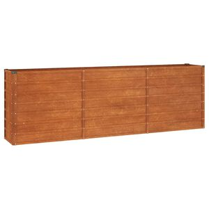 vidaXL Auk&scaron;tas sodo lovelis, rūdžių, 240x40x77cm, Corten plienas