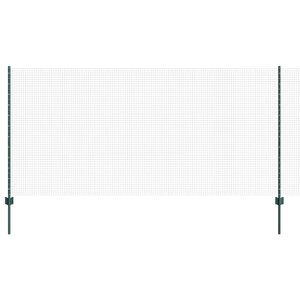 vidaXL Suvirintas vielos tvora su stulpeliais 25 x 1,2 m Žalia