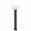 vidaXL Apsauginis stulpelis su jutikliu, 80 cm, juodas, IP44