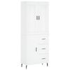 vidaXL Komoda, baltos spalvos, 69,5x34x180cm, apdirbta mediena
