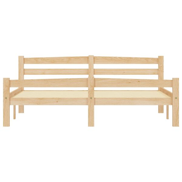 vidaXL Lovos rėmas, 160x200cm, pu&scaron;ies medienos masyvas