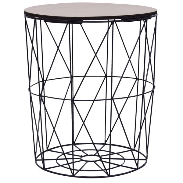 vidaXL Kavos staliukai, 3vnt., juodos spalvos