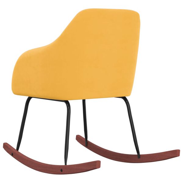 vidaXL Supama kėdė, geltonos spalvos, aksomas