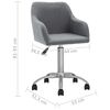 vidaXL Pasukamos valgomojo kėdės, 2vnt., šviesiai pilkos, audinys