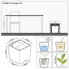 LECHUZA Lovelis CUBE Cottage 40 ALL-IN-ONE, granito spalvos