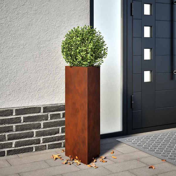 vidaXL Sodo lovelis, 30x26x75cm, Corten plienas