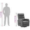 vidaXL Atsistojantis krėslas, &scaron;viesiai pilkos spalvos, audinys
