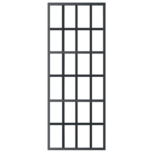 vidaXL Stumdomos durys su įrangos rinkiniu, 76x205cm, ESG ir aliuminis