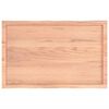 vidaXL Stalviršis, šviesiai rudas, 100x60x(2-6) cm, medienos masyvas