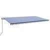 vidaXL I&scaron;traukiama markizė Mėlyna ir balta 600 &times; 350 cm Poliesteris