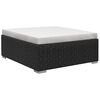 vidaXL Sodo baldų komplektas su pagalvėmis, 13d., juodas, poliratanas