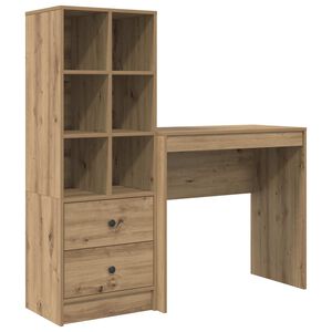 vidaXL Stalas Amatininkų ąžuolas 125,5 x 40 x 127 cm 2 vnt.
