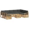 vidaXL Lauko sofos komplektas 10 pcs Balta ir antracito
