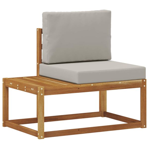 vidaXL Lauko galinė sofa 2 Vienetas Natūrali ir &scaron;viesiai pilka