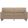vidaXL Dvivietė sofa, kapučino spalvos, 120cm, dirbtinė oda