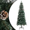 vidaXL Dirbtinė Kalėdų eglutė su stovu, žalios spalvos, 240cm, PVC