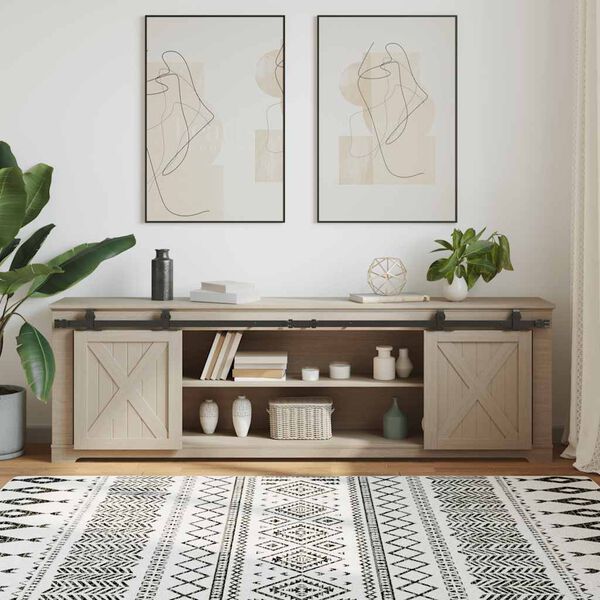 vidaXL stumdomų spintelių durų komplektas 200 cm anglinis plienas