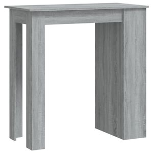 vidaXL Baro stalas su lentyna, pilkas ąžuolo, 102x50x103,5cm, mediena