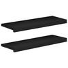 vidaXL Laiptų pakopos 2 vnt. 80 x 25 x 2 cm Juoda Kietas bukas medis