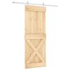 vidaXL Slankios durys Natūrali ir Balta 80 x 210 cm