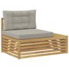 vidaXL Lauko galinė sofa su pagalve Balta 115 x 83 x 73 cm