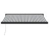 vidaXL I&scaron;traukiama markizė, antracito/balta, 3,5x2,5m, audinys