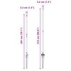 vidaXL Tvorelių stulpai 13 pcs Pilka Ø32mm 170 cm