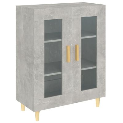 vidaXL Komoda, betono pilkos spalvos, apdirbta mediena