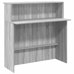 vidaXL Registratūra, pilkas ąžuolo, 100x50x103,5 cm, apdirbta mediena
