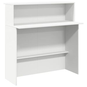 vidaXL Registratūros stalas, baltas, 100x50x103,5 cm, inžinerinė mediena