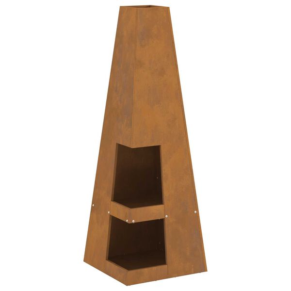 vidaXL Laužavietė Ruda 35 x 35 x 100 cm Plienas