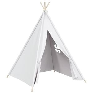 vidaXL Vaiki&scaron;ka tipi palapinė, balta, 120x120x150cm, persiko oda