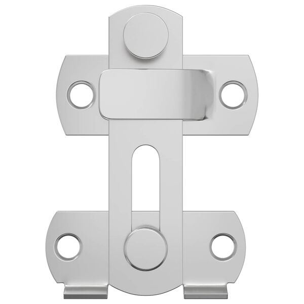 vidaXL Durų užraktas 2 pcs Sidabro 70 x 8 mm Plienas