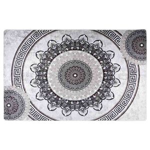 vidaXL Kilimas, juodas ir pilkas, 80x150cm, skalbiamas