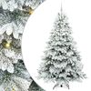 vidaXL Dirbtinė Kalėdų eglutė su 300 LED Balta 210 cm PE ir PVC
