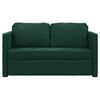 vidaXL Grindų sofa-lova, 2-1, tamsiai žalia, 122x204x55cm, aksomas