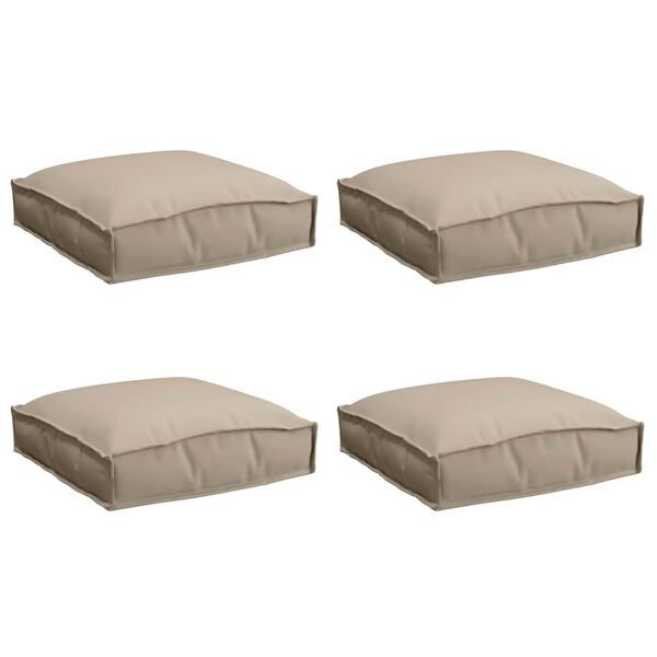 vidaXL Pagalvėlė 4 pcs Taupe 40 x 40 x 8 cm Oksfordo audinys