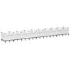 vidaXL Sodo lovelis su kuoliukais, baltas, 363,5x43,5x43,5cm, PP