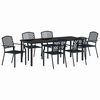 vidaXL Sodo valgomojo komplektas 7 pcs Antracitas