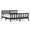 vidaXL Lovos rėmas, juodas, 180x200cm, medienos masyvas, itin didelis
