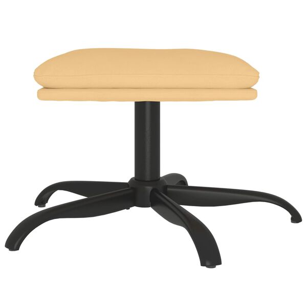 vidaXL Pakoja, kreminės spalvos, 60x60x36cm, mikropluošto audinys