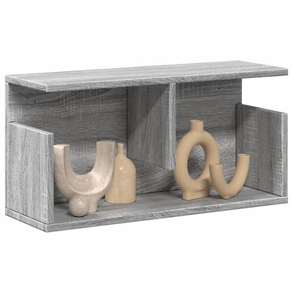 vidaXL Sieninė spintelė, pilka ąžuolo, 60x20x30cm, apdirbta mediena