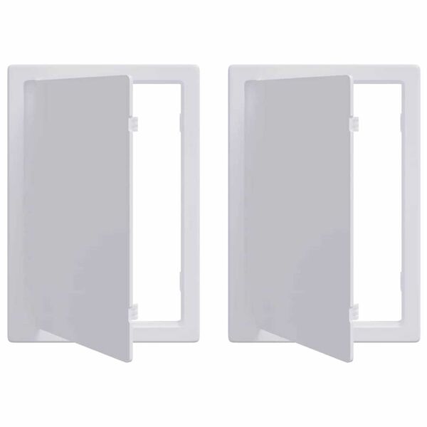 vidaXL Prieigos panelės 2 pcs Balta 23 x 15 x 2 cm ABS plastikas