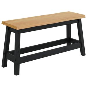 VidaXL Valgomojo suolas EKAI Juoda 91,5 x 29 x 45,5 cm