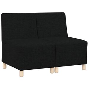 vidaXL Modulinis sofa vienetas be rankų 2 vnt. Juoda audinys